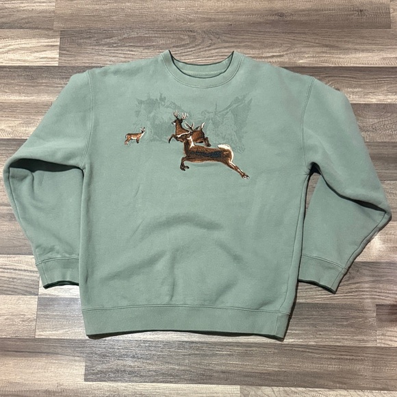 croft & barrow Other - Vintage Croft & Barrow Embroidered Deer Crewneck Sweatshirt